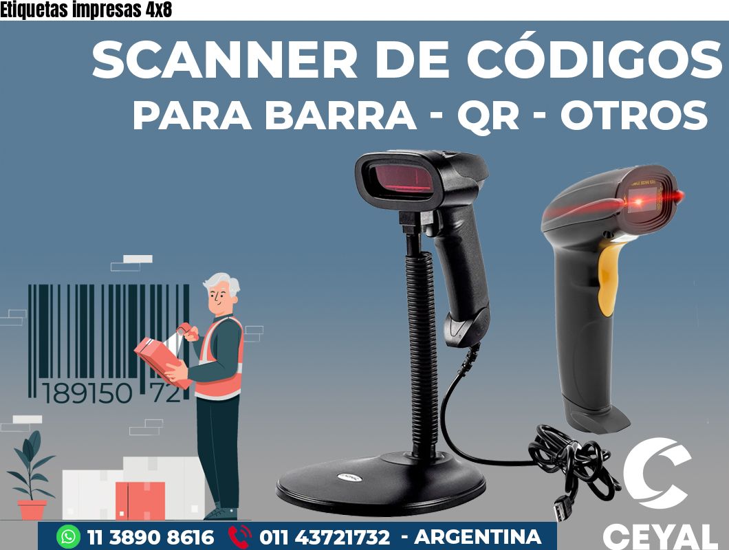 Etiquetas impresas 4x8