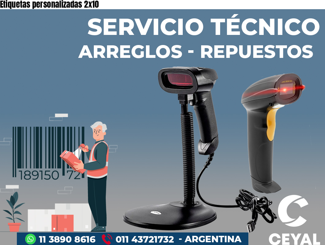 Etiquetas personalizadas 2x10