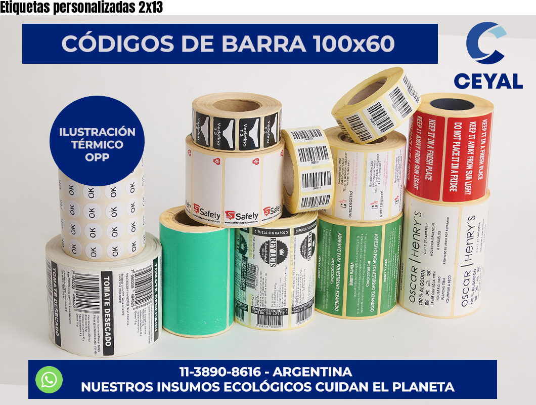 Etiquetas personalizadas 2×13