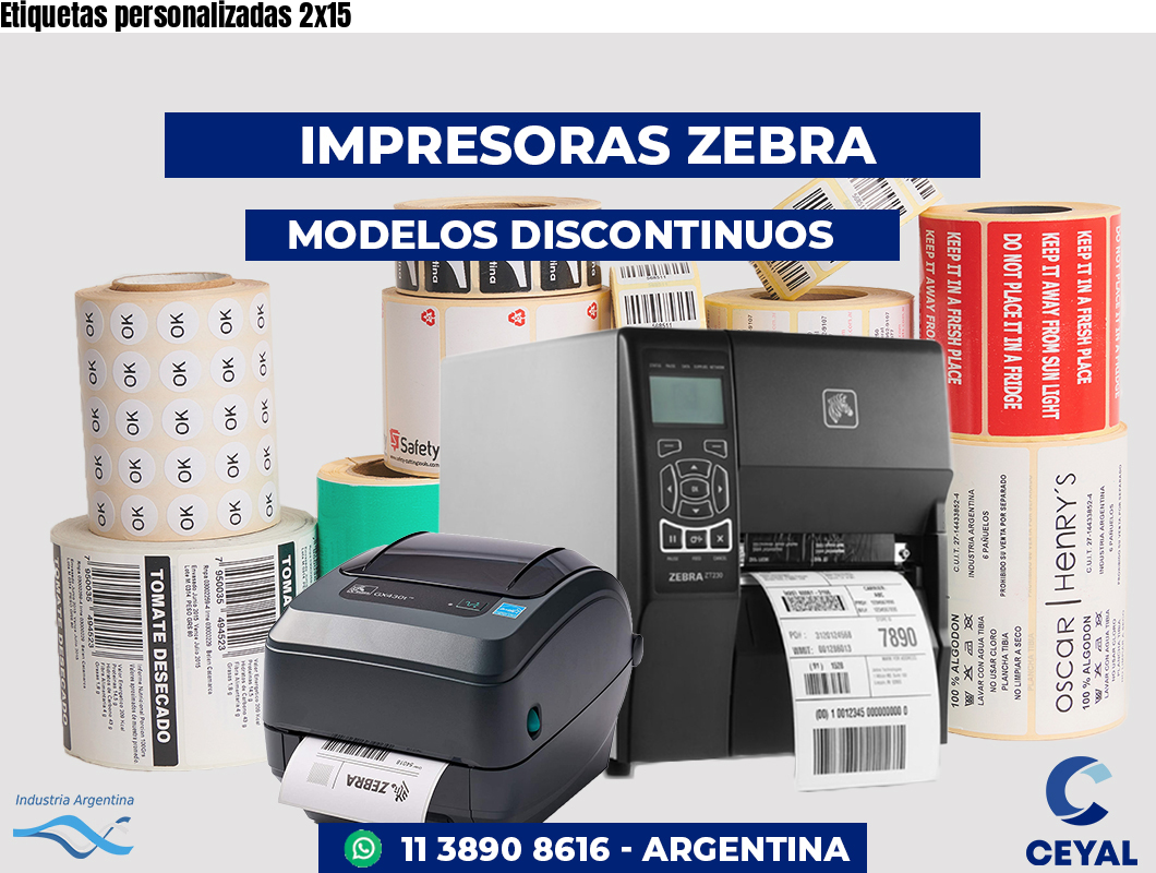 Etiquetas personalizadas 2x15