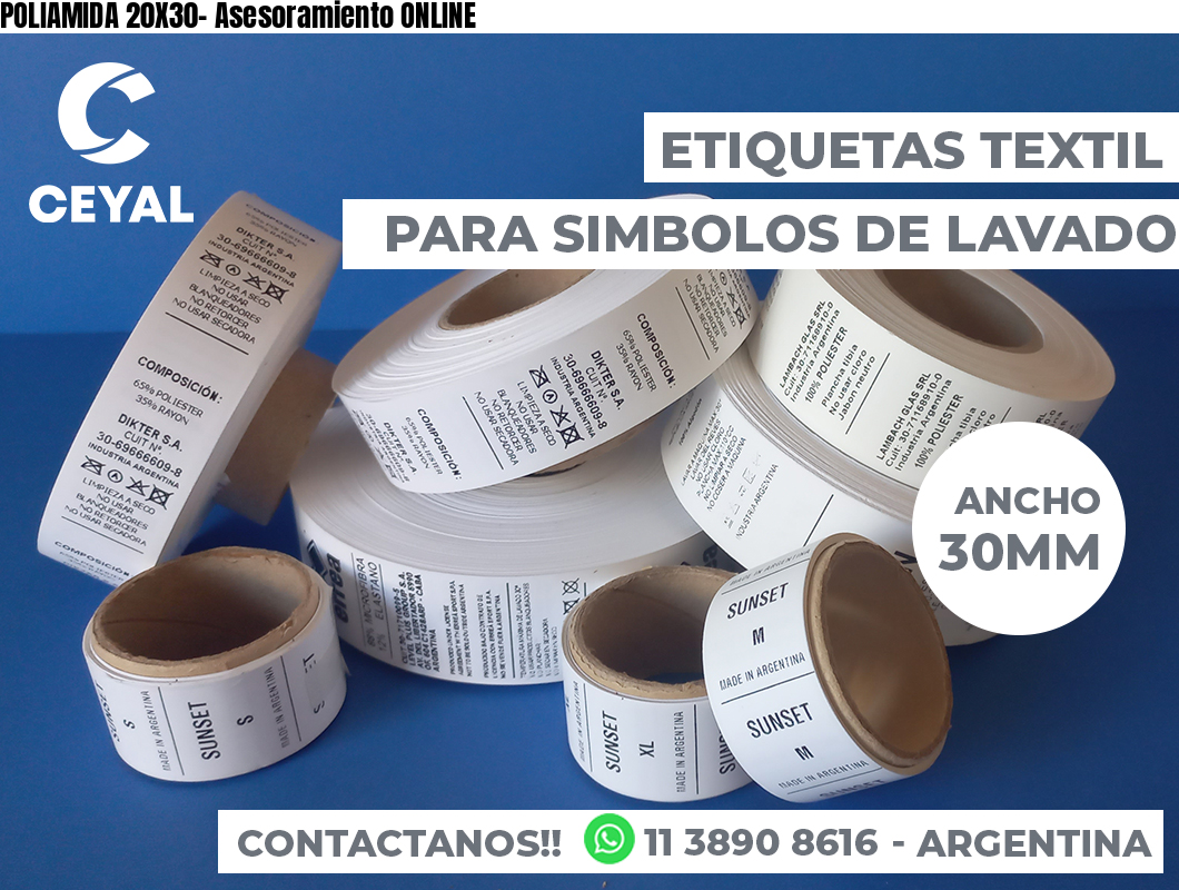 POLIAMIDA 20X30- Asesoramiento ONLINE