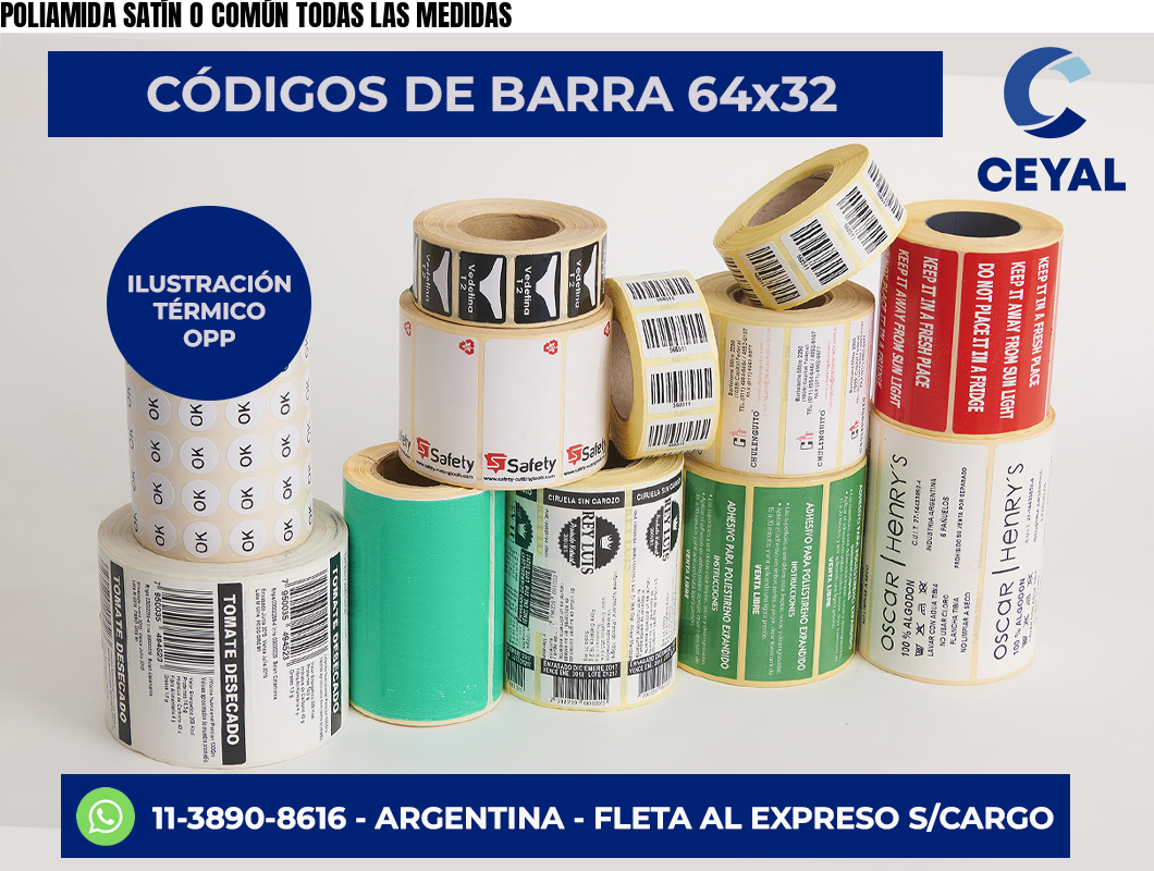POLIAMIDA SATÍN O COMÚN TODAS LAS MEDIDAS