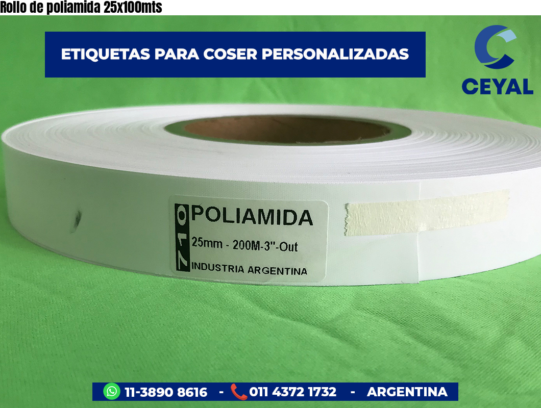 Rollo de poliamida 25x100mts