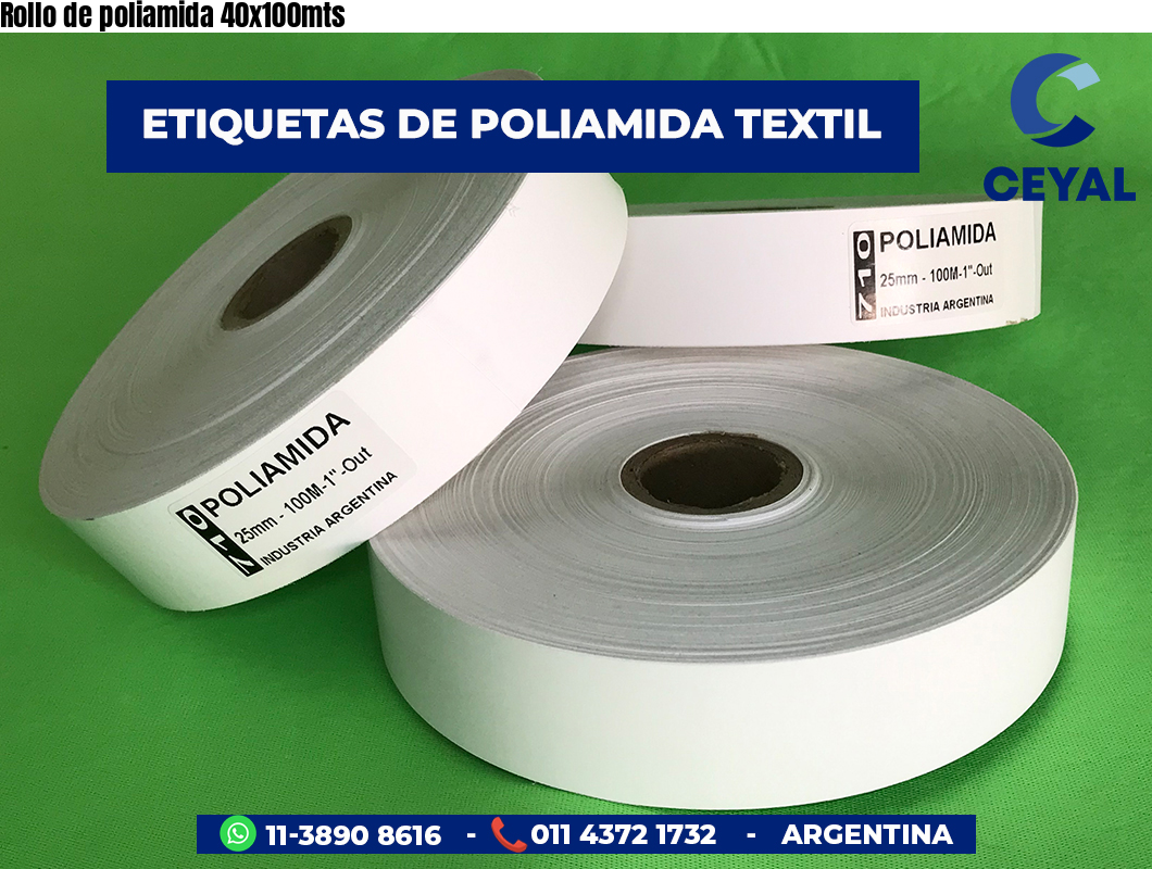 Rollo de poliamida 40x100mts