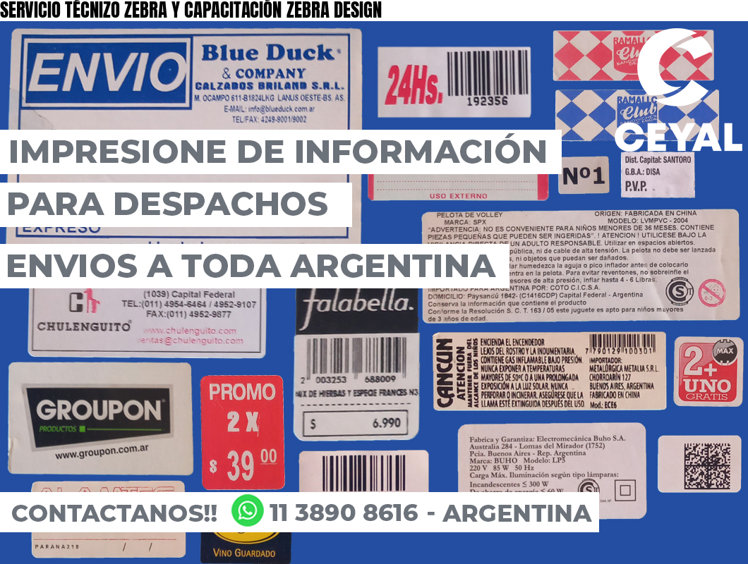 SERVICIO TÉCNIZO ZEBRA Y CAPACITACIÓN ZEBRA DESIGN