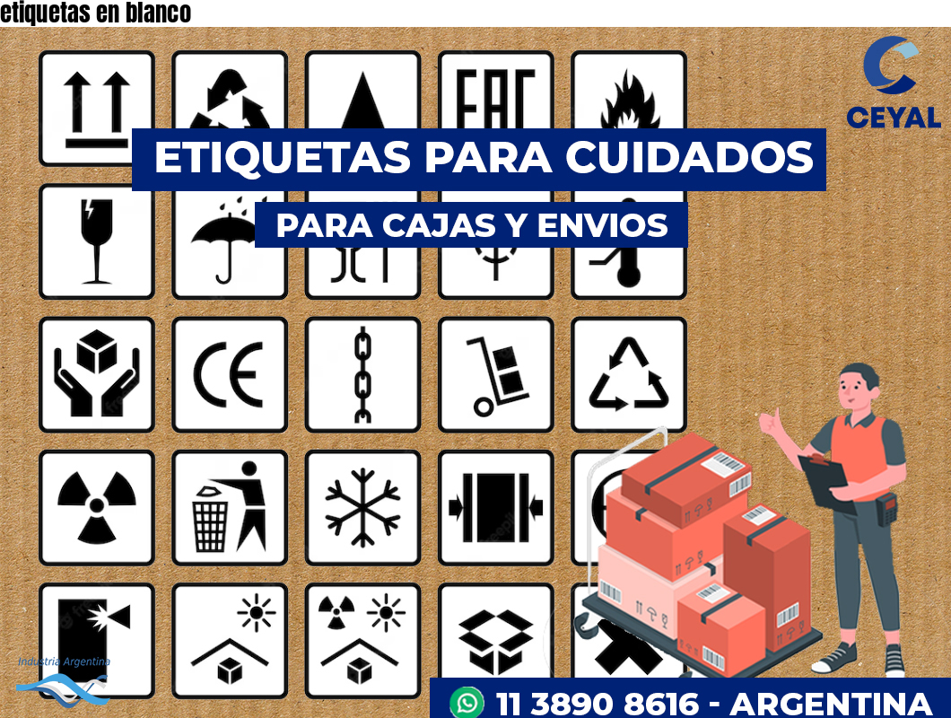 etiquetas en blanco