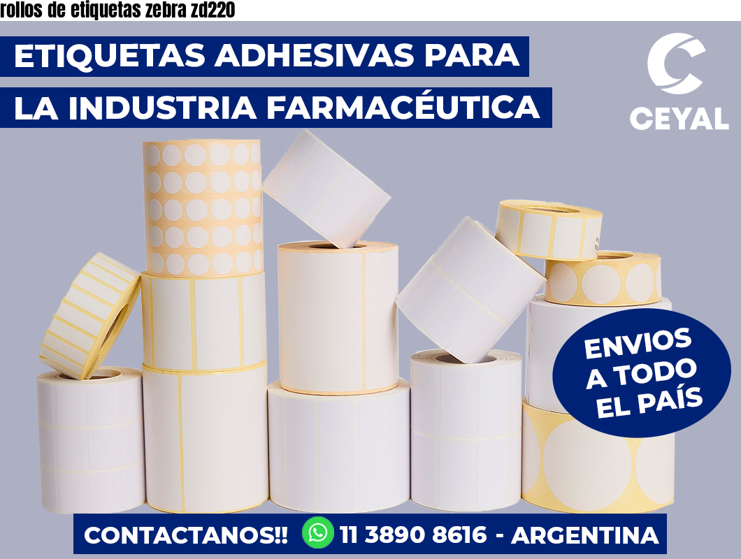 rollos de etiquetas zebra zd220