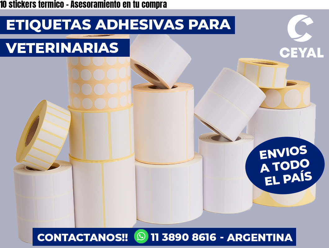 10 stickers termico - Asesoramiento en tu compra