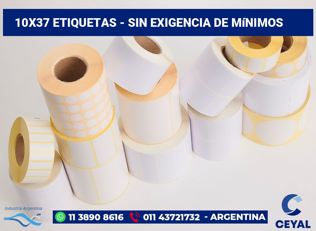 10x37 Etiquetas