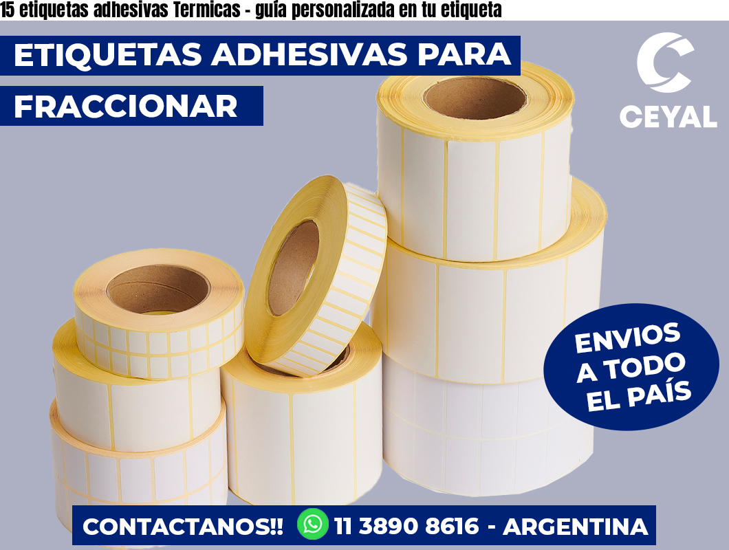 15 etiquetas adhesivas Termicas - guía personalizada en tu etiqueta