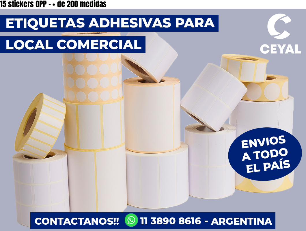 15 stickers OPP – + de 200 medidas