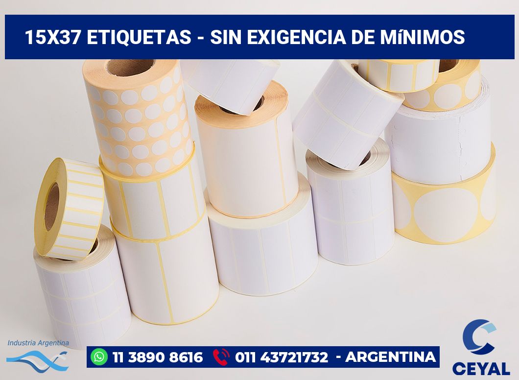 15×37 Etiquetas