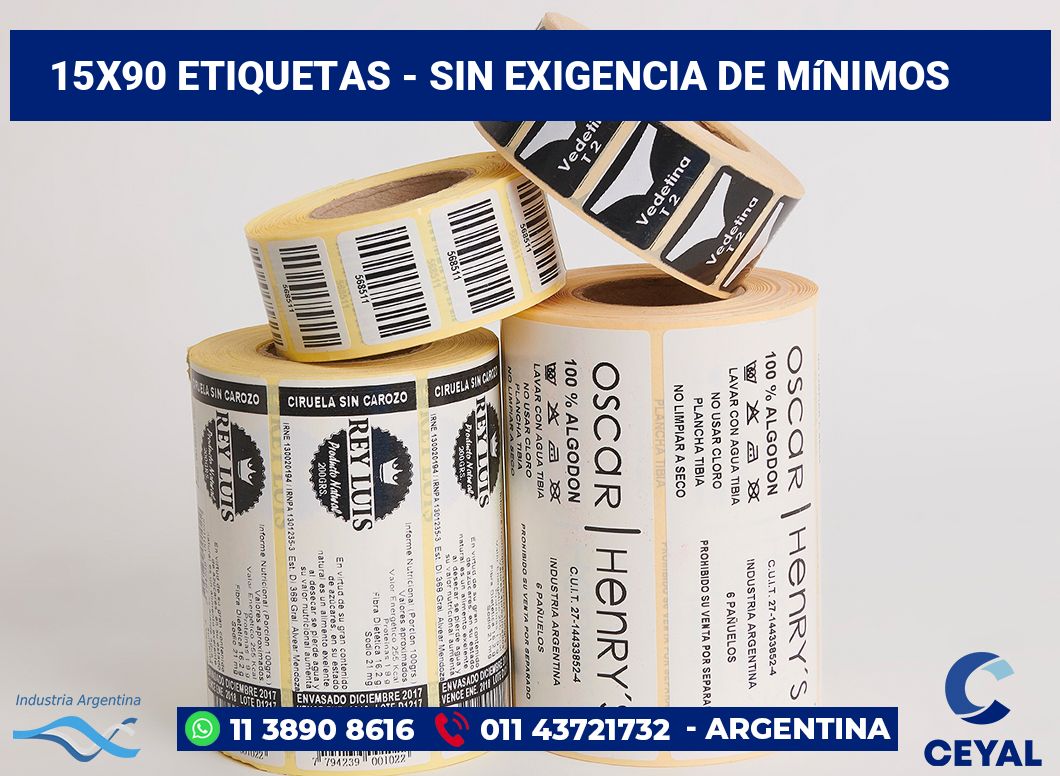 15×90 Etiquetas
