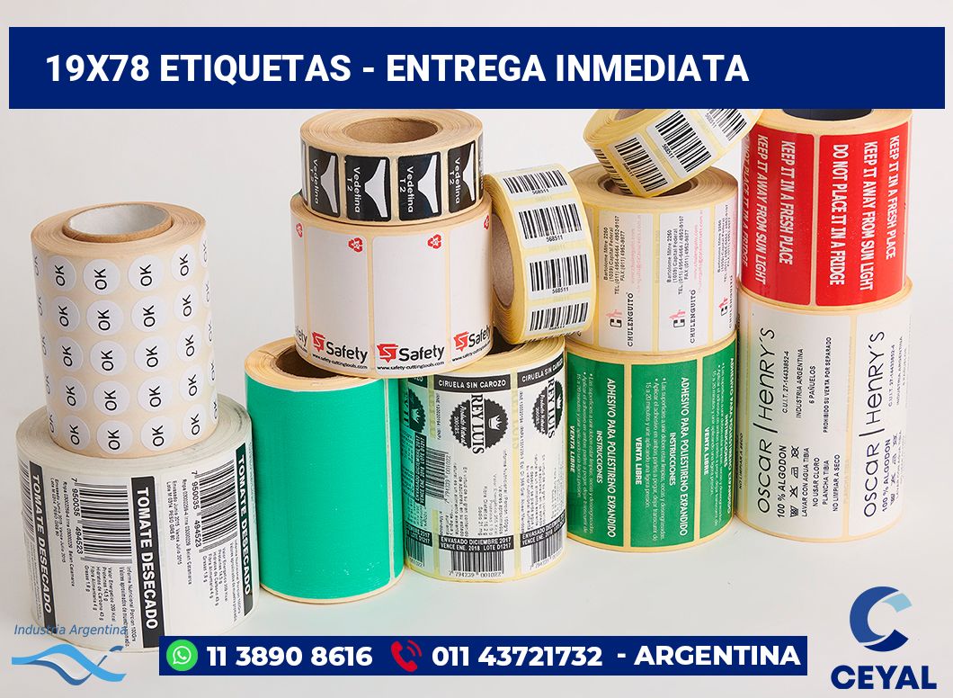 19x78 Etiquetas