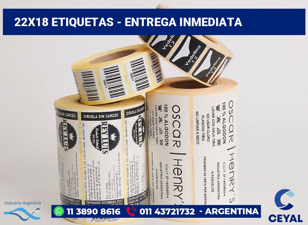22x18 Etiquetas