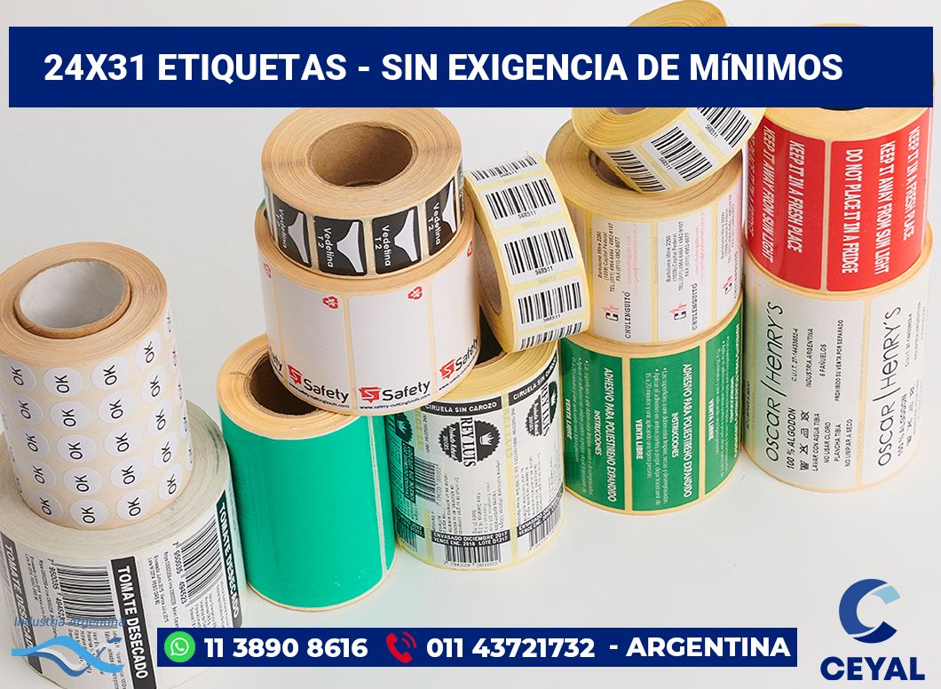 24×31 Etiquetas