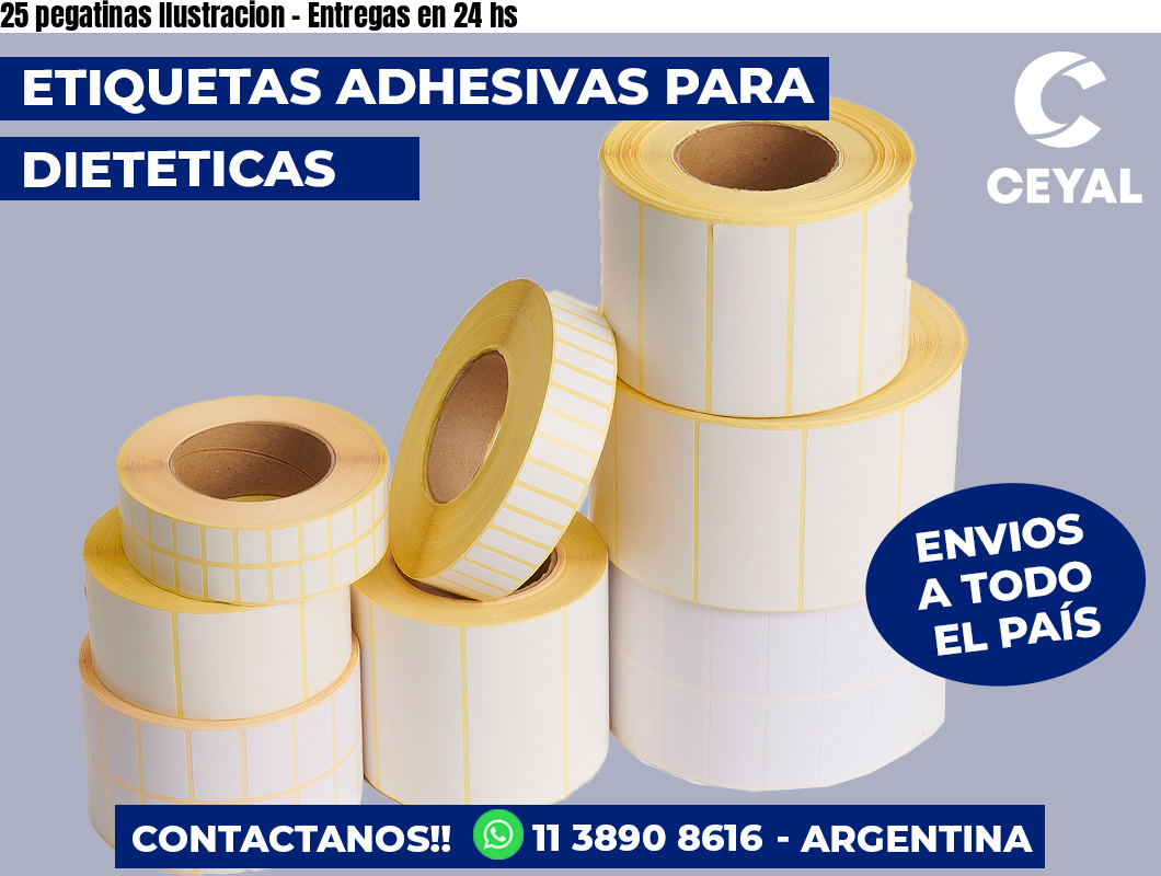 25 pegatinas Ilustracion - Entregas en 24 hs