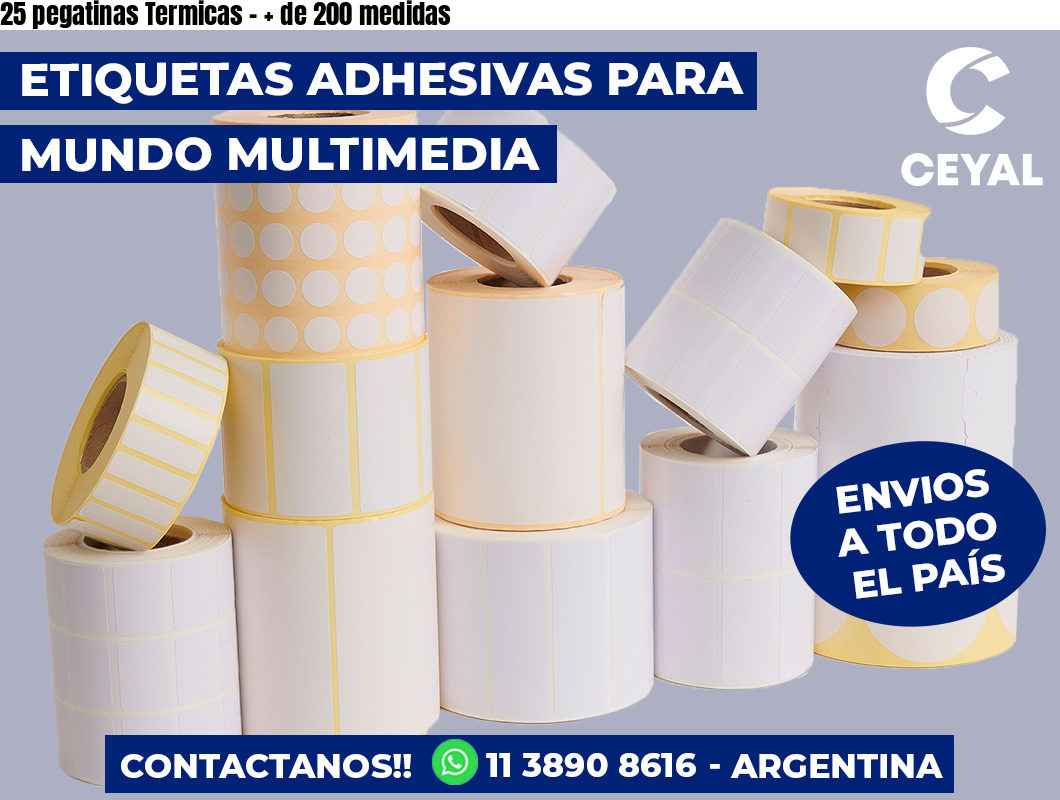 25 pegatinas Termicas - + de 200 medidas