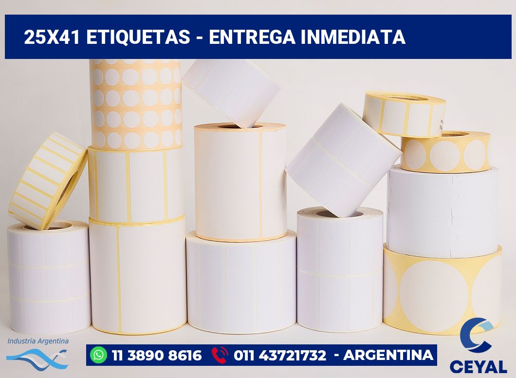 25×41 Etiquetas