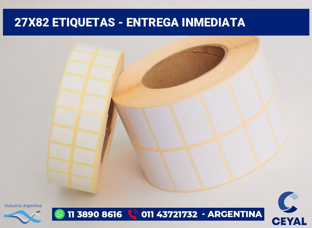 27×82 Etiquetas