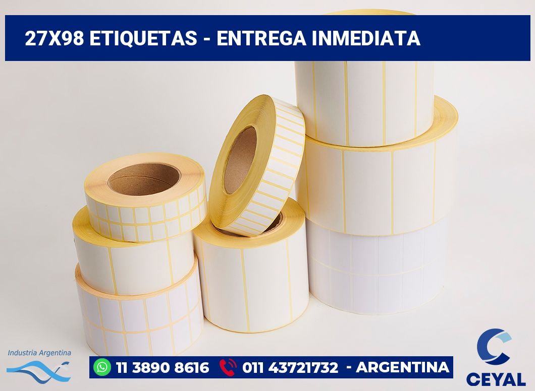 27x98 Etiquetas