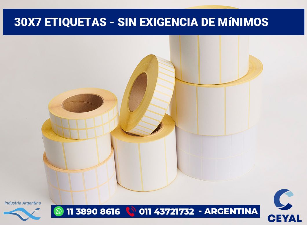 30×7 Etiquetas