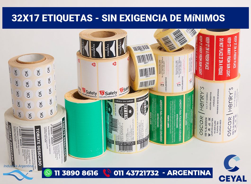 32x17 Etiquetas