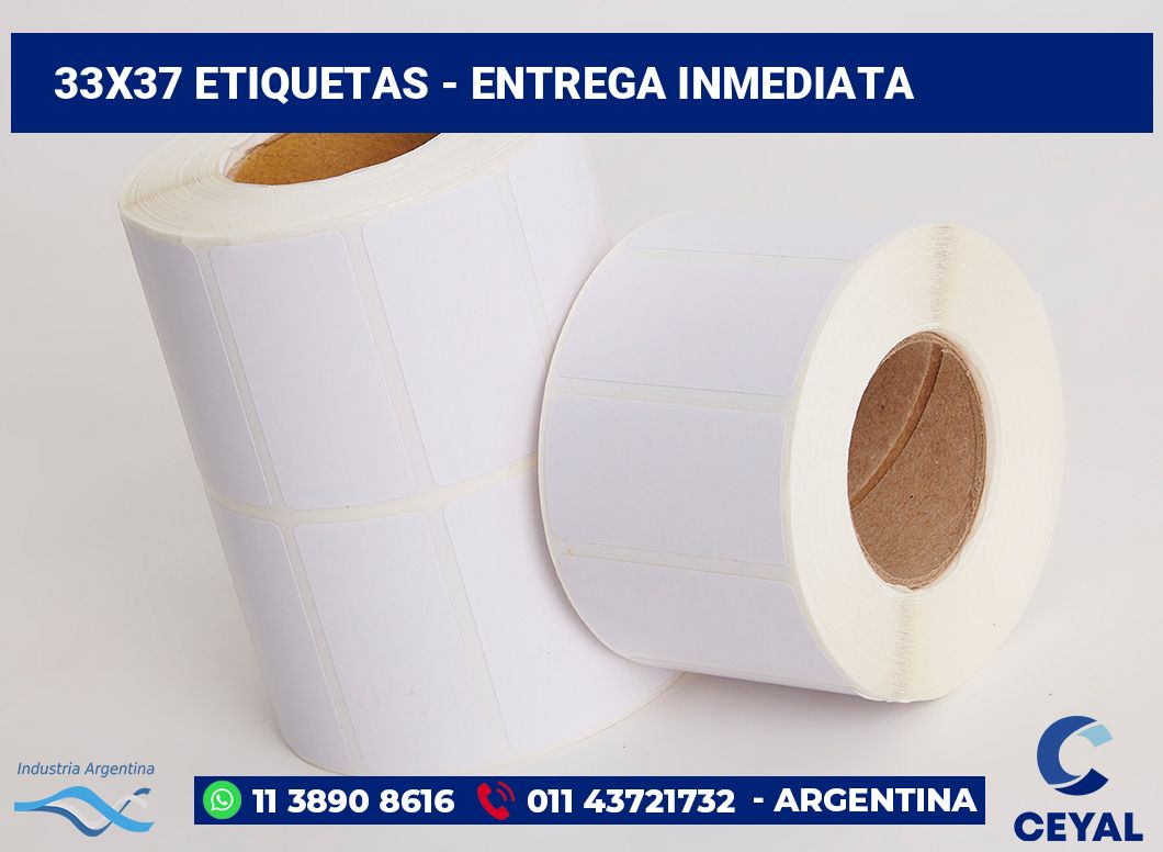 33×37 Etiquetas