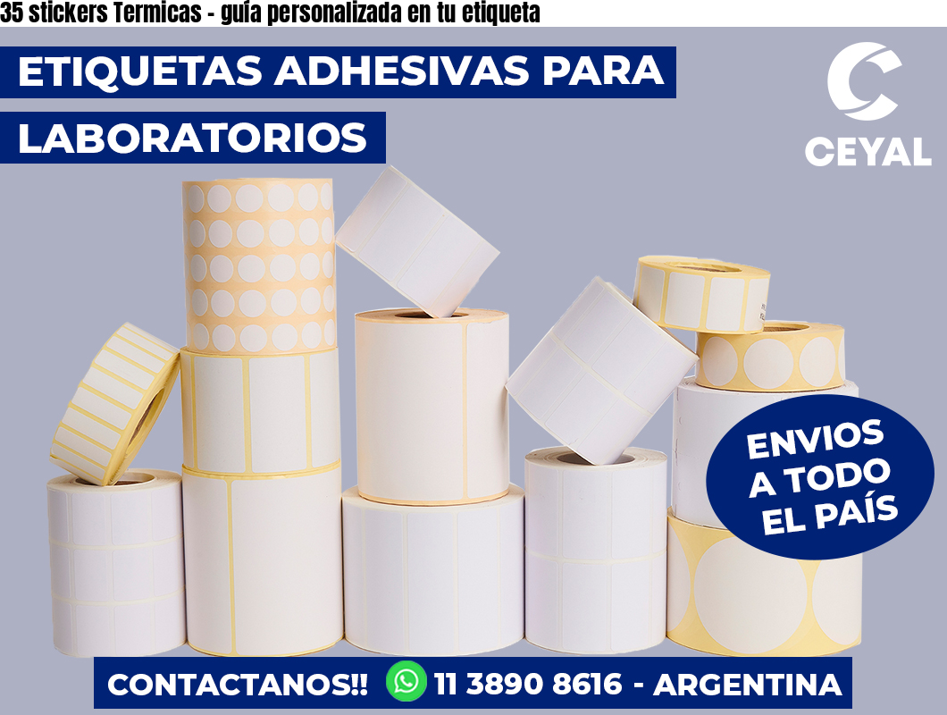 35 stickers Termicas – guía personalizada en tu etiqueta