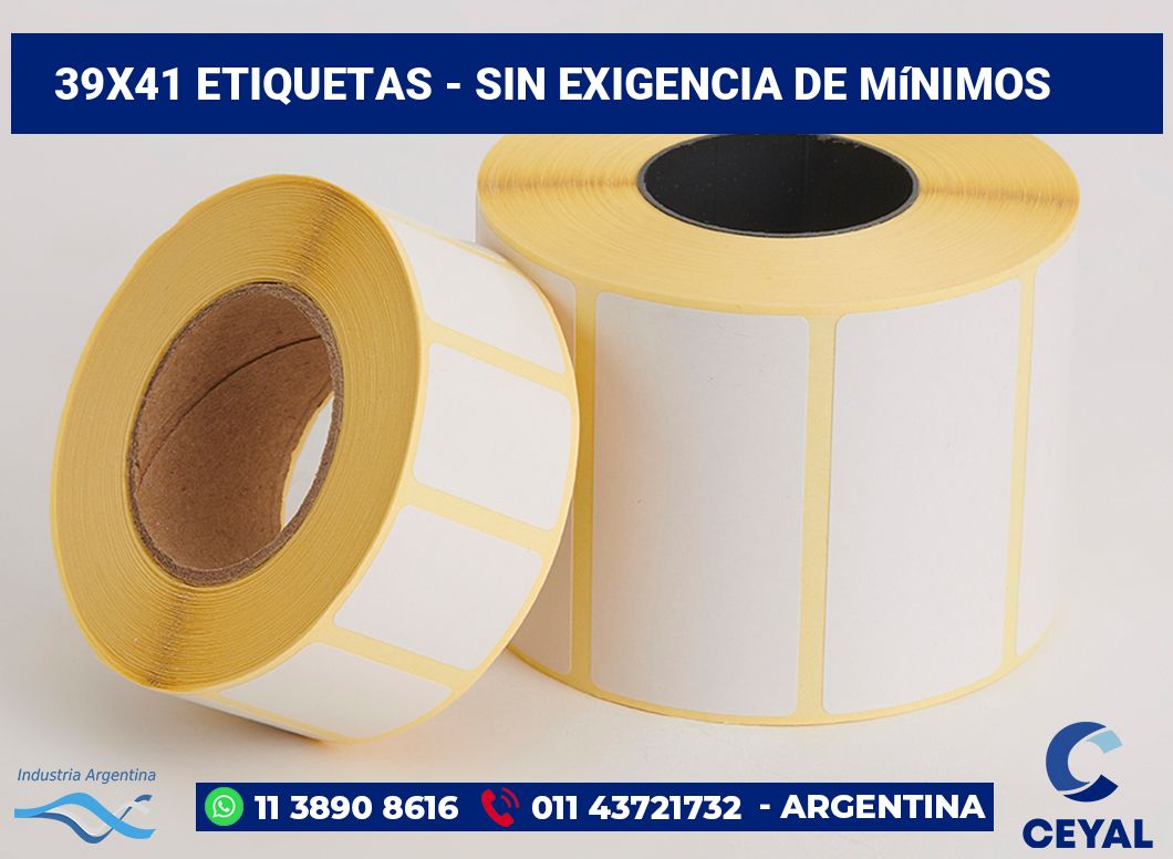 39×41 Etiquetas