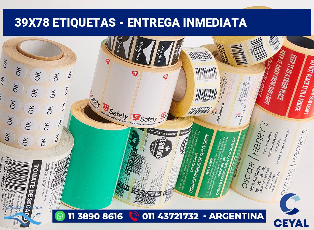 39x78 Etiquetas