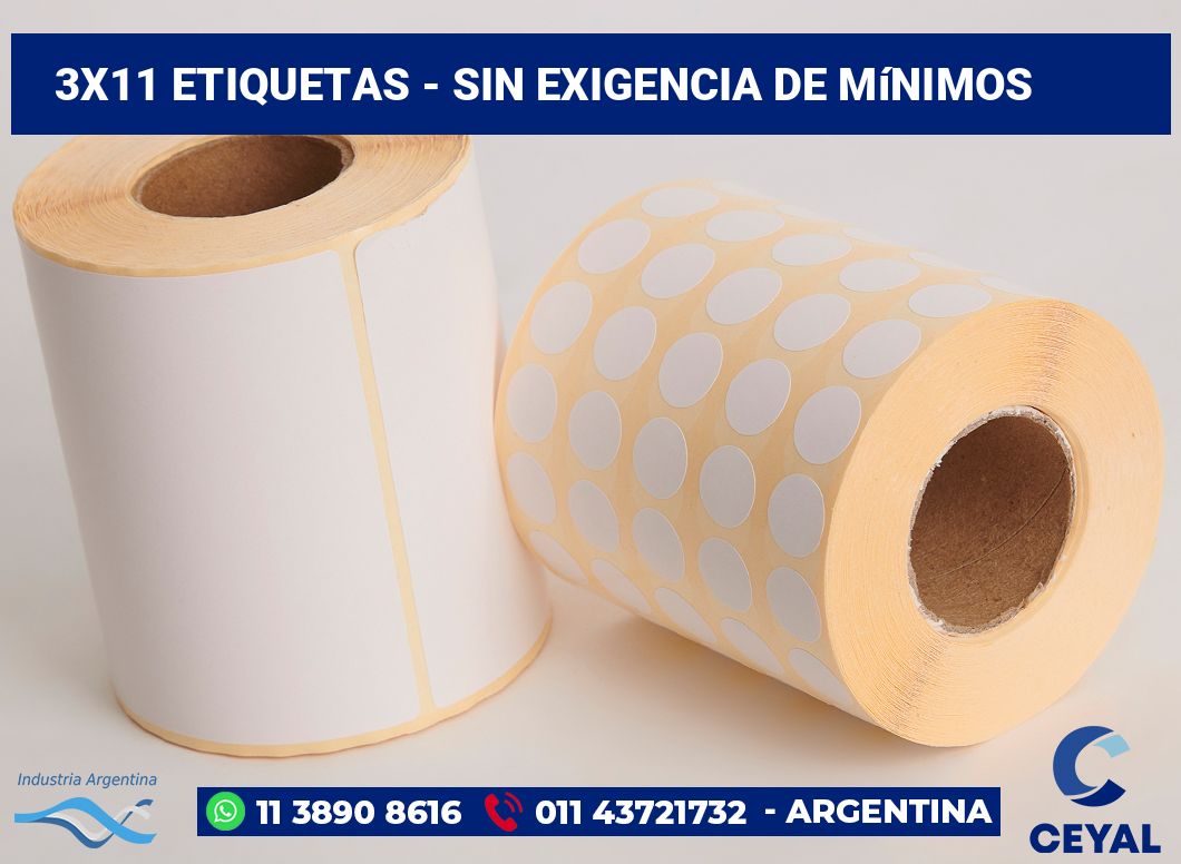 3×11 Etiquetas