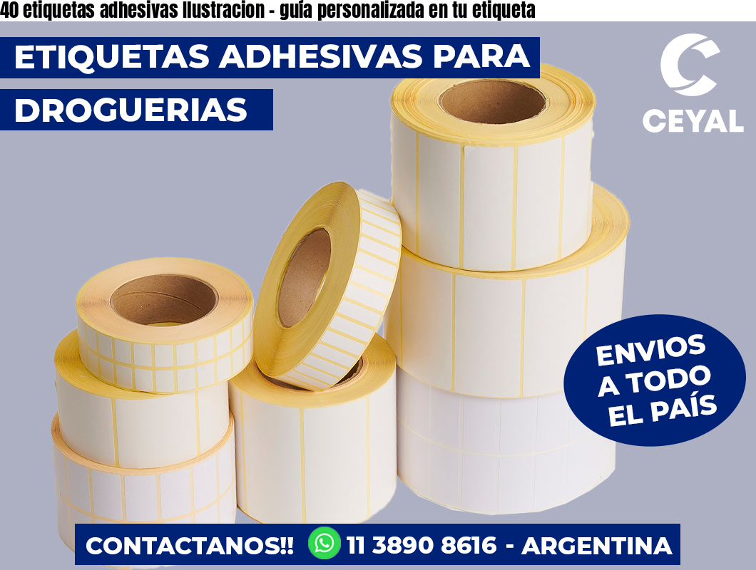 40 etiquetas adhesivas Ilustracion – guía personalizada en tu etiqueta