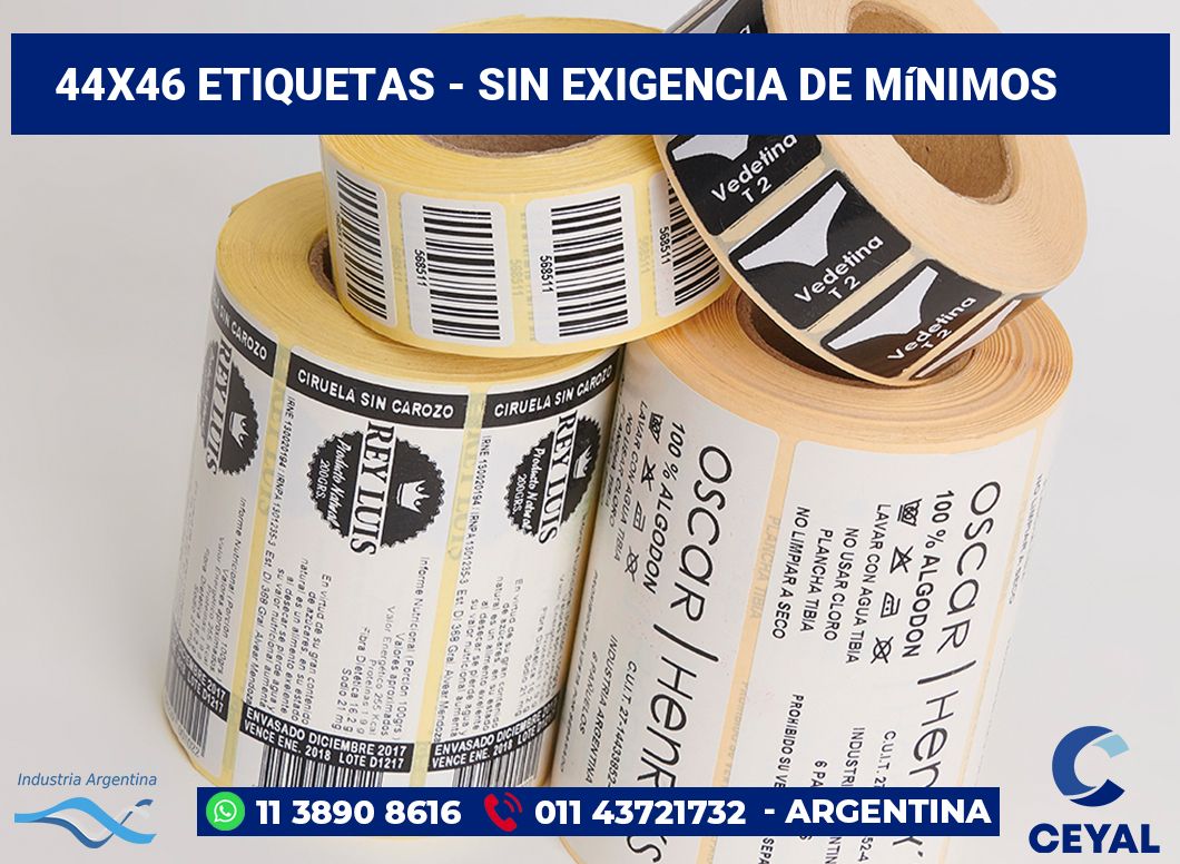 44×46 Etiquetas