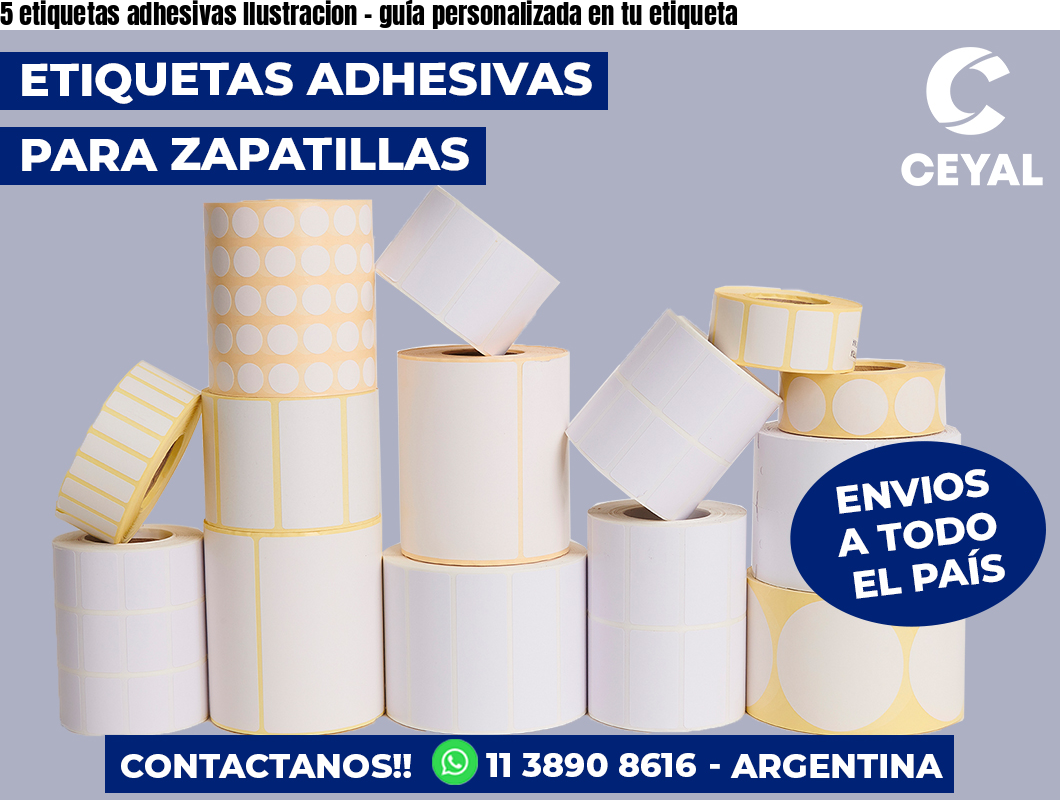 5 etiquetas adhesivas Ilustracion – guía personalizada en tu etiqueta