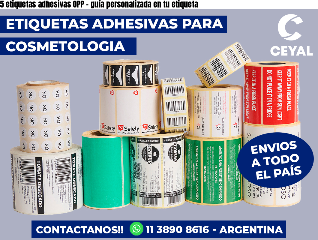 5 etiquetas adhesivas OPP - guía personalizada en tu etiqueta