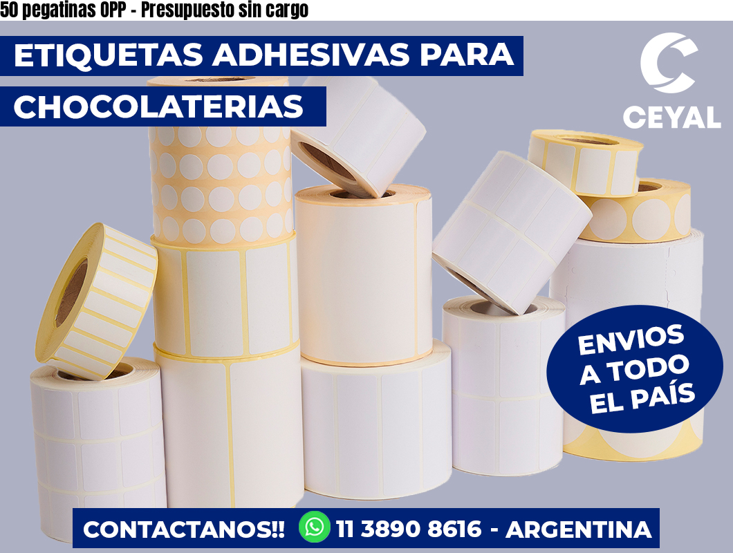 50 pegatinas OPP – Presupuesto sin cargo