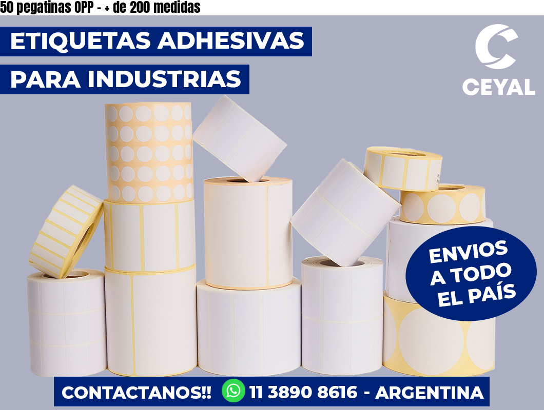 50 pegatinas OPP – + de 200 medidas