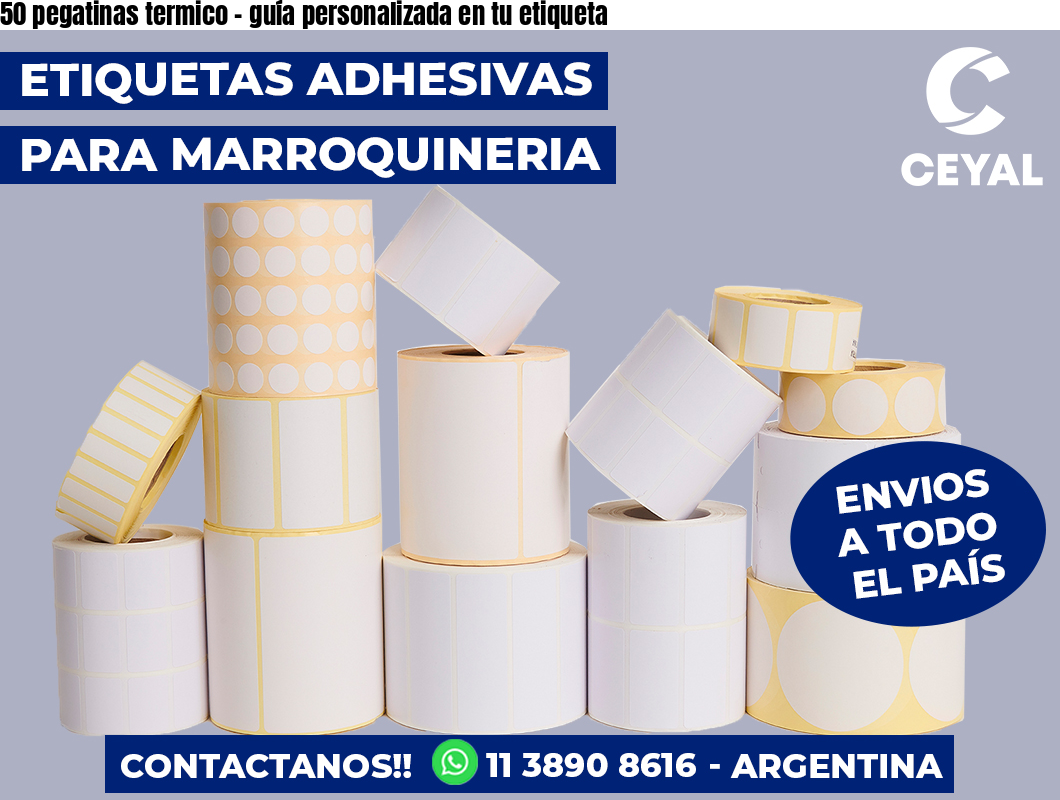 50 pegatinas termico – guía personalizada en tu etiqueta