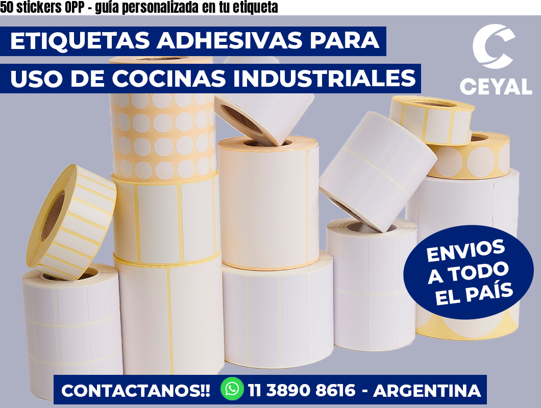 50 stickers OPP - guía personalizada en tu etiqueta