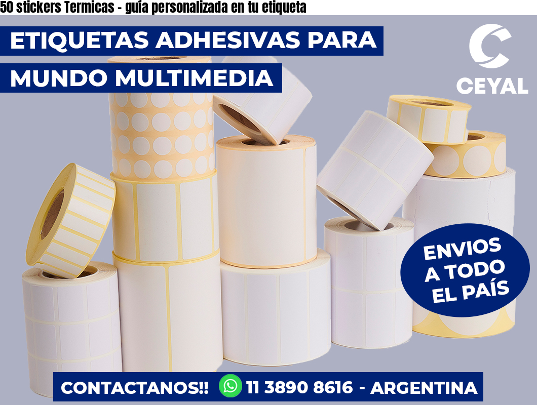 50 stickers Termicas - guía personalizada en tu etiqueta