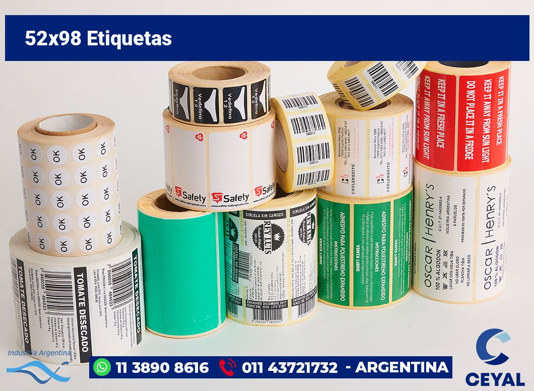 52x98 Etiquetas