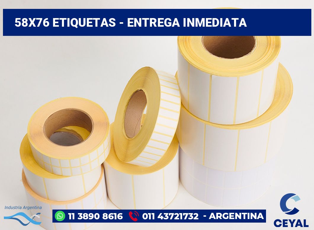 58×76 Etiquetas