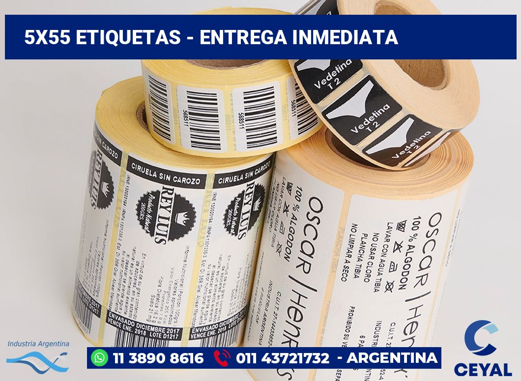 5×55 Etiquetas
