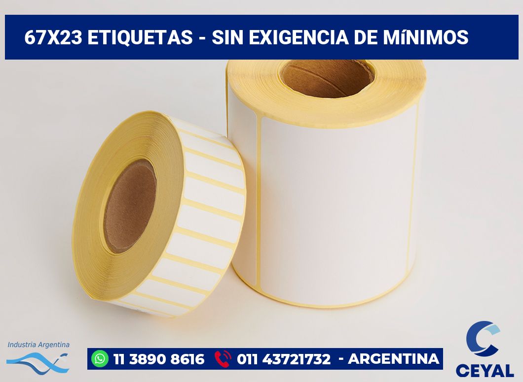 67×23 Etiquetas