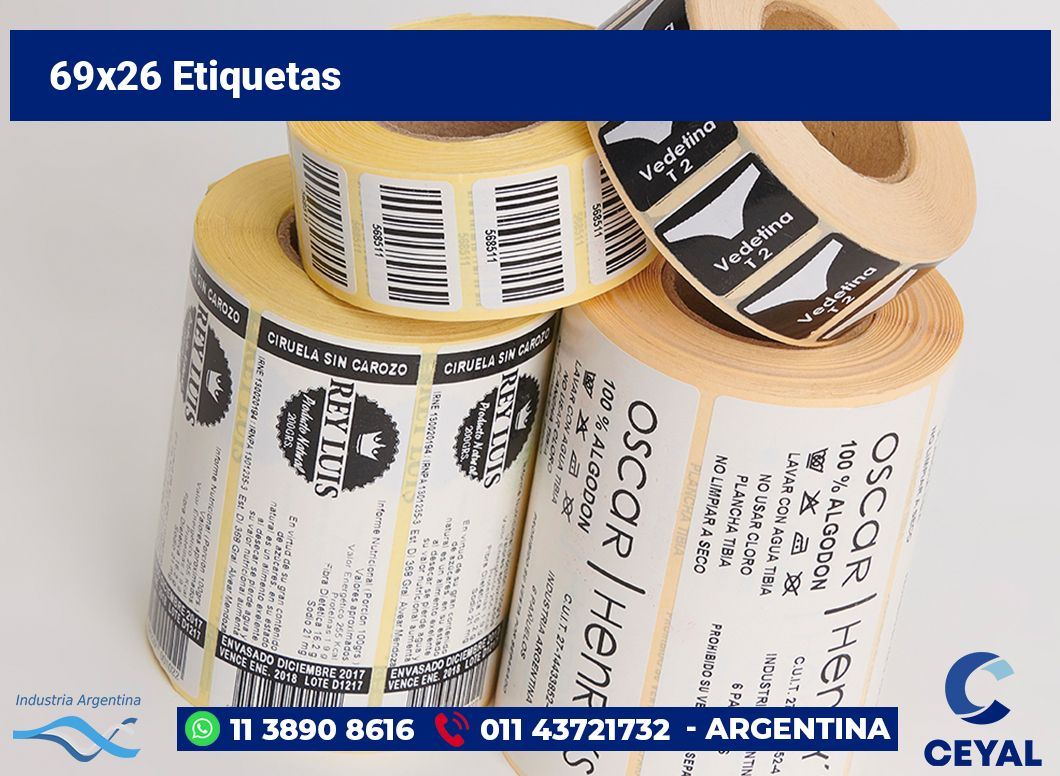 69×26 Etiquetas
