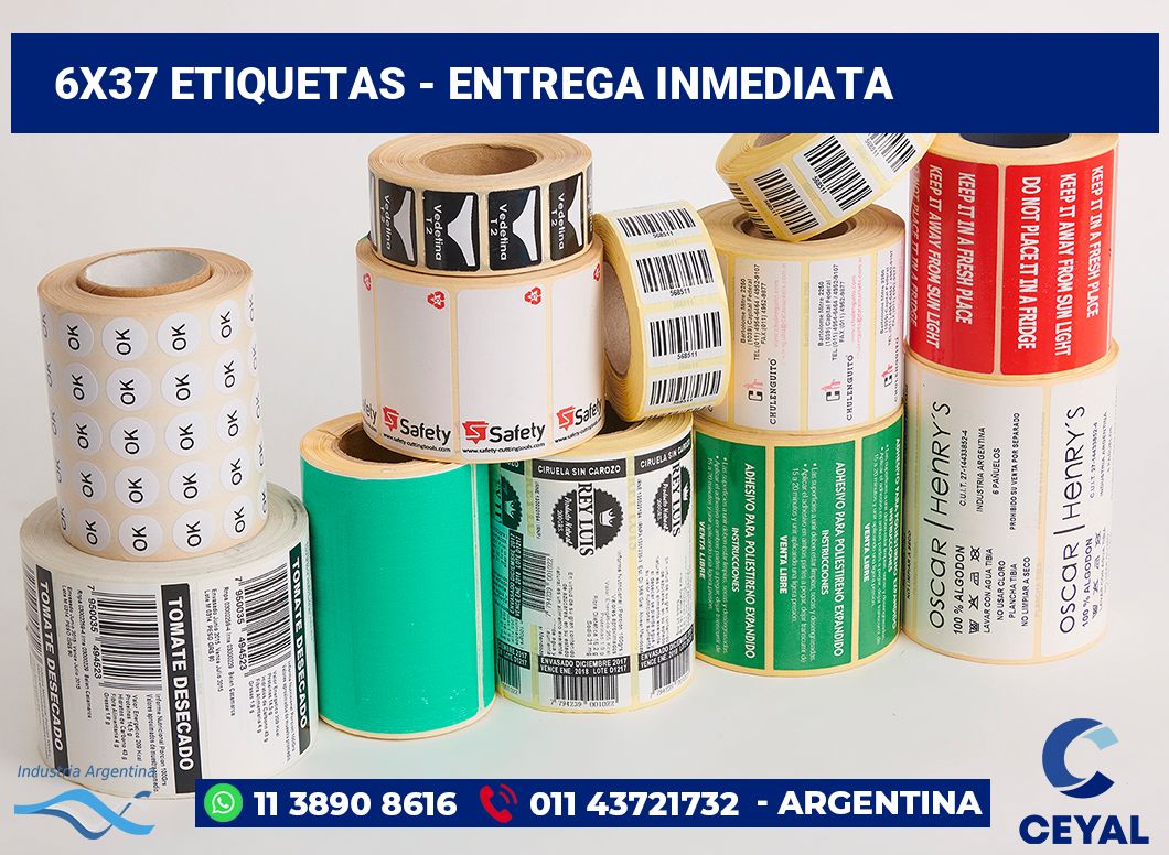 6x37 Etiquetas