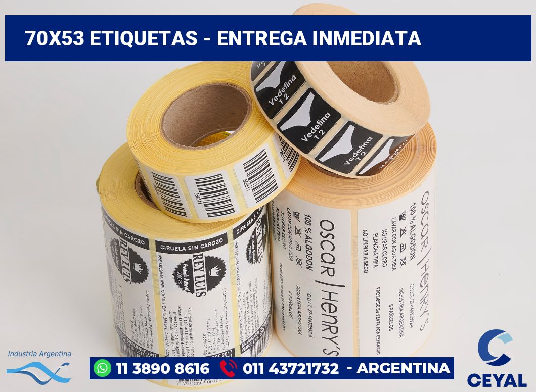 70×53 Etiquetas