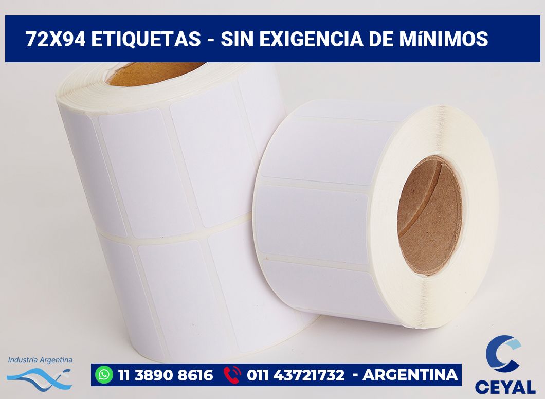 72x94 Etiquetas