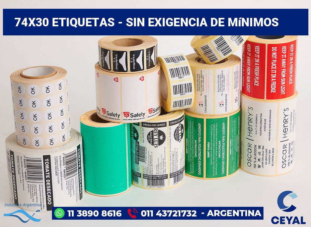 74×30 Etiquetas